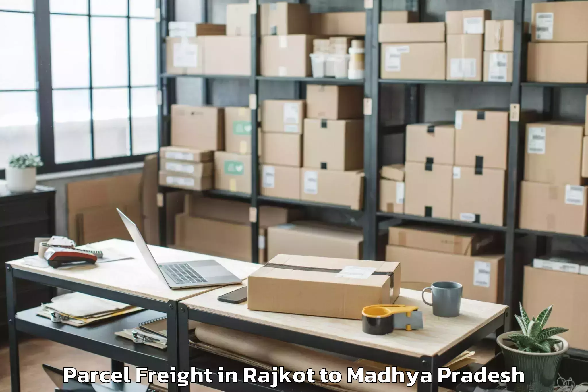 Reliable Rajkot to Damoh Parcel Freight